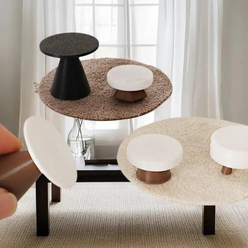 Mini Toy Home Decorations Handmade DIY Stool Table Models Artful Zpaxo