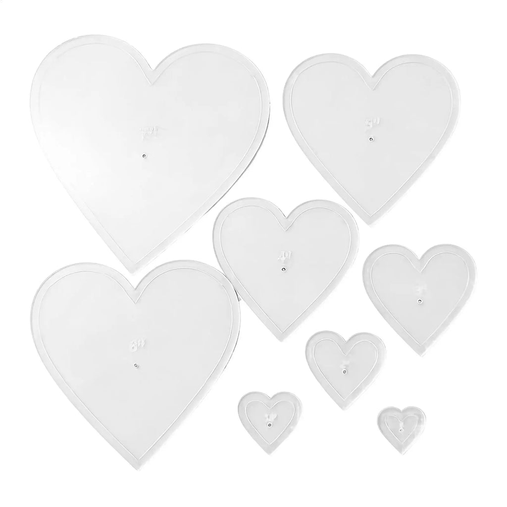 Acrylic Quilting Templates Heart Shape Tools Cutting Patterns Women