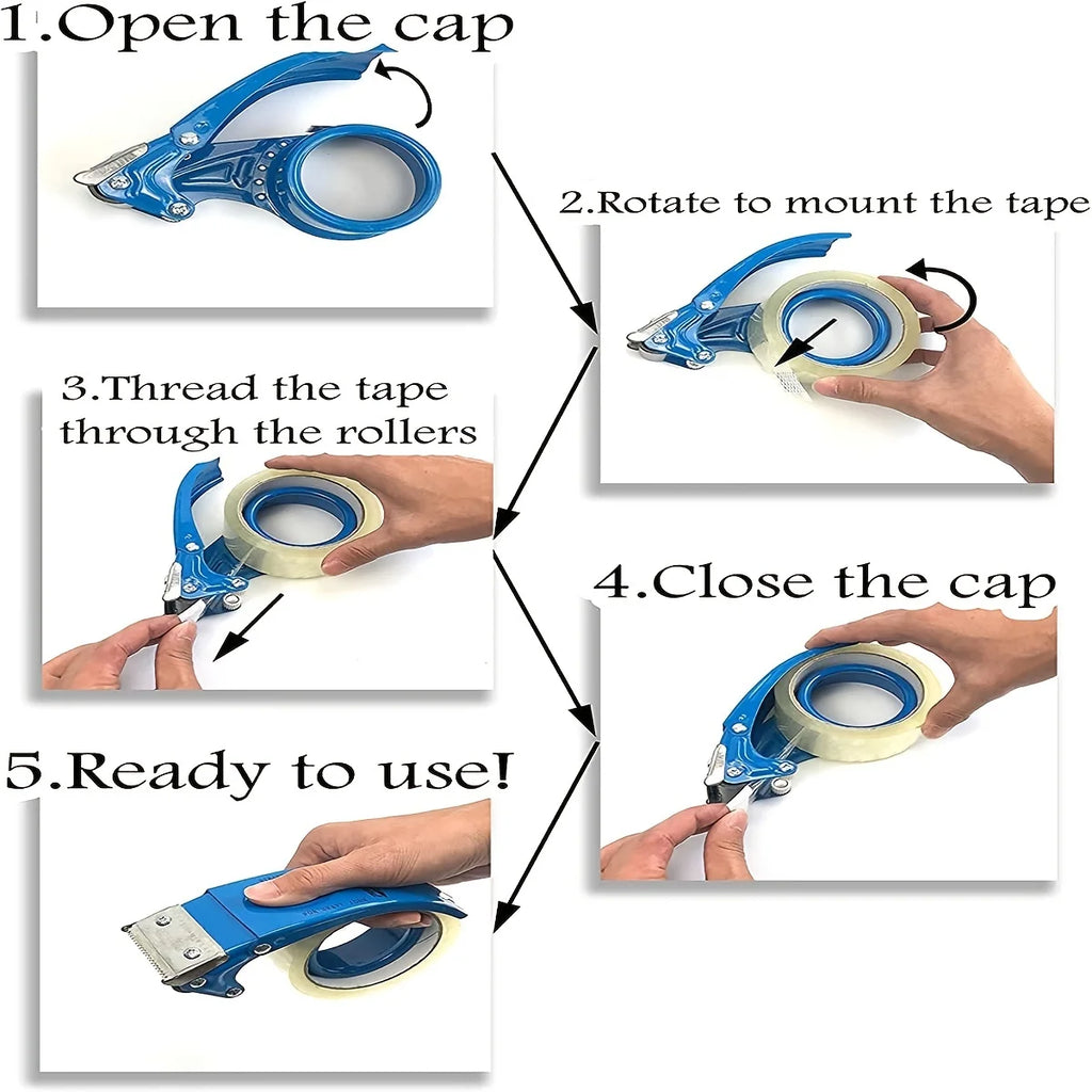 Plastic Sealing Packer Tape Dispenser Packaging Parcel 50mm Width Roller Tape Cutter Sealing Tape Holder Manual Packing Machine Zpaxo