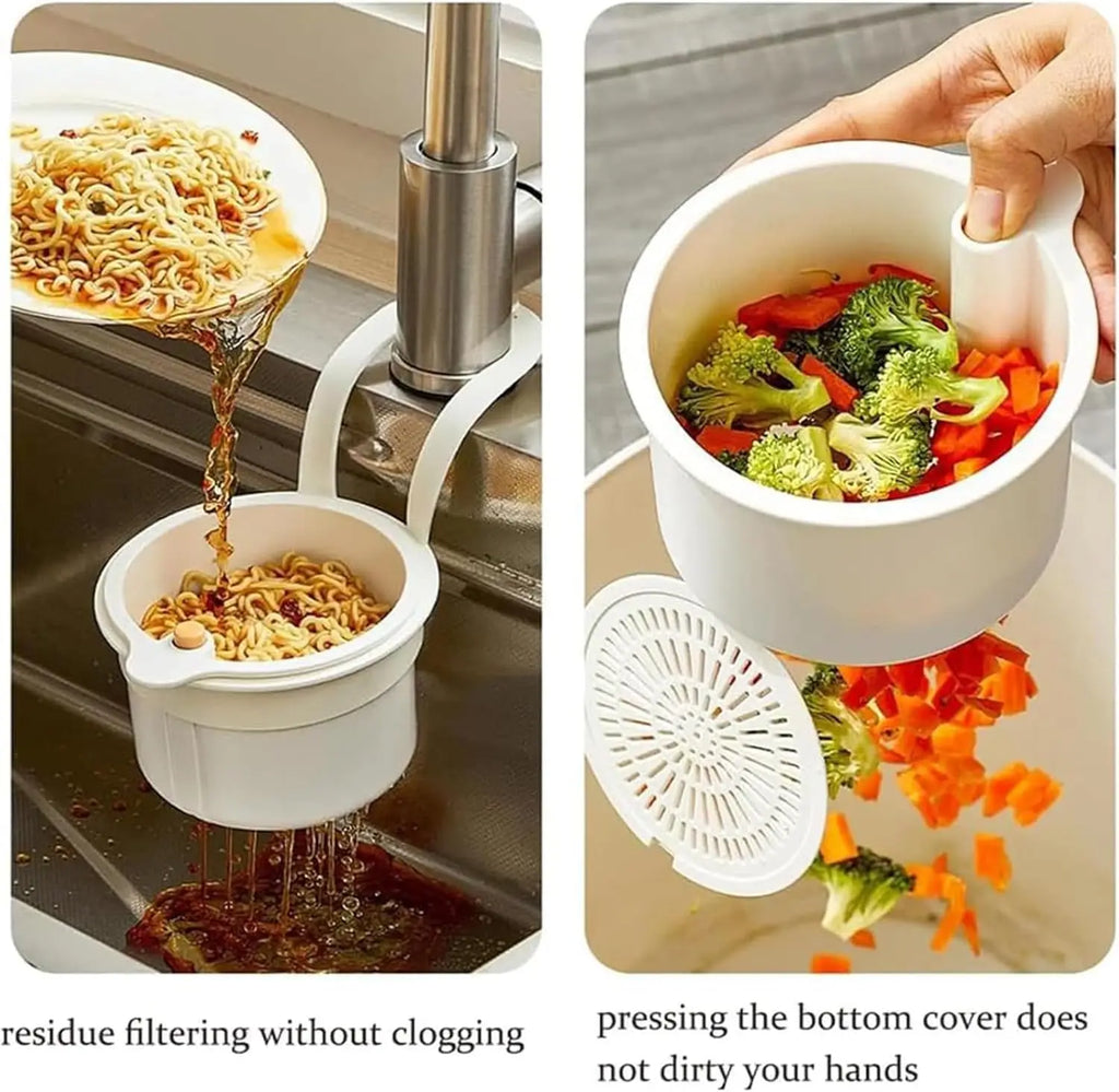 Kitchen Sink Strainer Basket – Self-Cleaning Drain Food Catcher