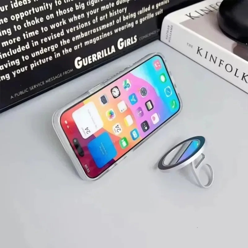 360° Rotatable Magnetic Phone Ring Stand – Foldable Desk Holder Phone Ring Stand Zpaxo