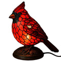 Christmas Art Decor Light Red Bird Table Lamp Night Bedside Bedroom