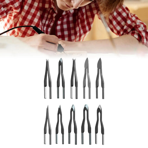 10x Pyrography Pen Tips Highly Elastic Soldering Practical Replacement Strong Portable Hot Stamping Wood Burning Wire Nibs Zpaxo Default Title