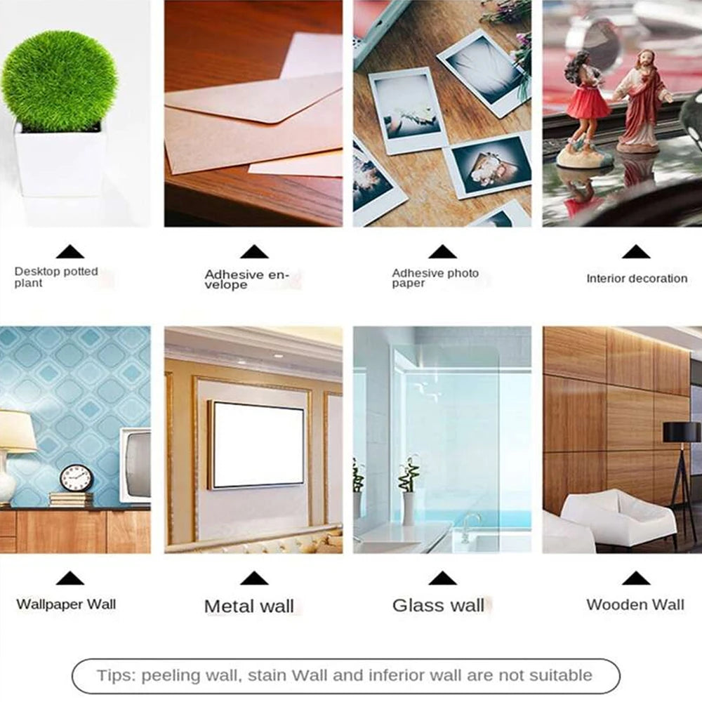 10Sheets Acrylic Double-Sided Adhesive Tape Round 10mm*30 Grains No Trace Nano Waterproof Adhesive Sticker Home Party Decor Zpaxo