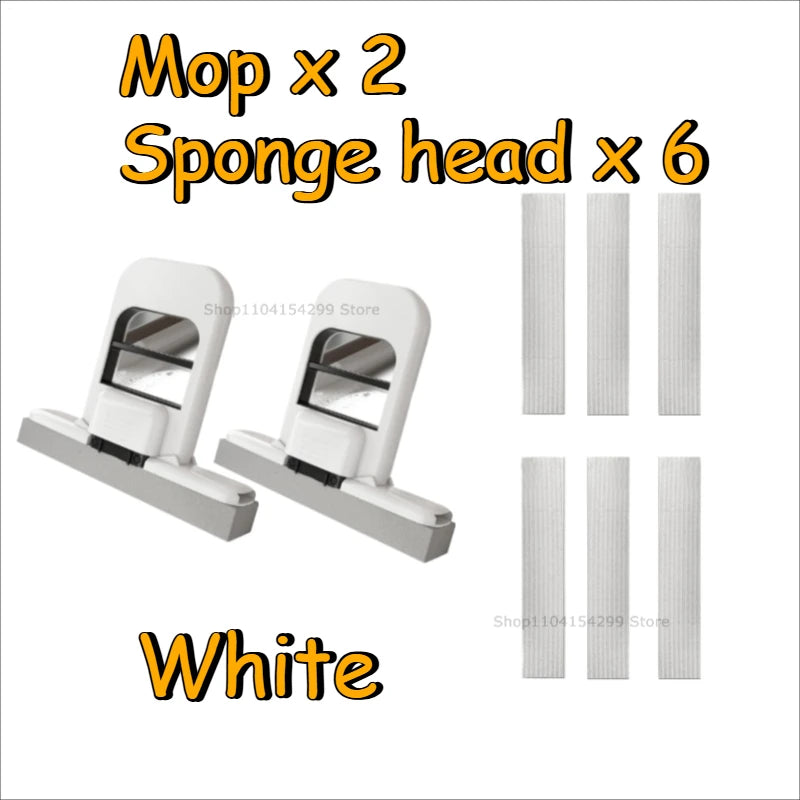 2/8PCS Self-Squeezing Mop Desktop Mops Handheld Sponge Mop Bathroom Kitchen Glass Foldable Tabletop Scrubber Mini Cleaning Tool Zpaxo Style4-White