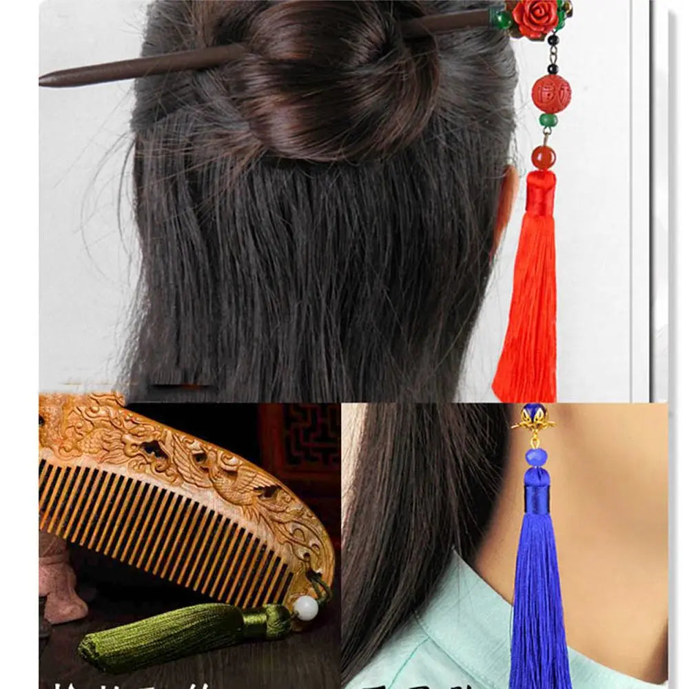Handmade Wedding Decoration DIY Embellish Crafts Tassel Trim Accessories Tassel Hanging Rope Tassel Fringe Silk Tassel Pendant Zpaxo