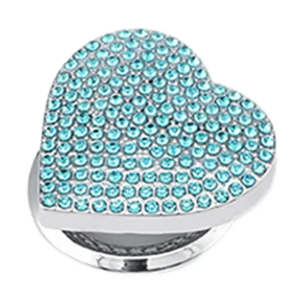 Push Start One-touch Button Cover Heart Shaped Decorative Decoration Zpaxo