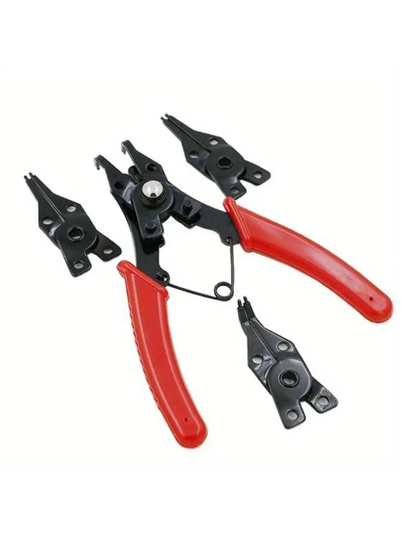 4-In-1 Circlip Pliers Snap Ring Multi Crimp Removable Plier Head