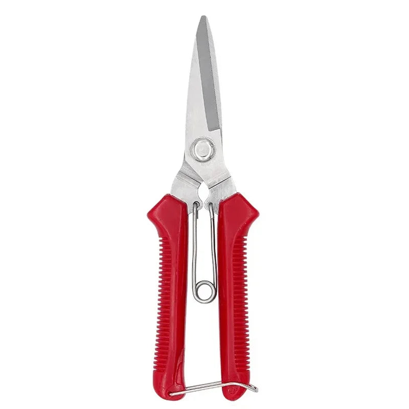 Straight Head Pruning Shears Stainless Steel Non Slip Handle Garden