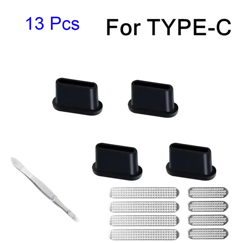 Universal Phone Dustproof Net Speaker Earpiece Self-adhesive Anti Zpaxo 13 x For Type C Plug