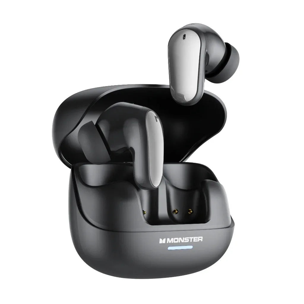 Monster MQT52 Bluetooth 5 4 Headphones TWS Wireless Earbuds Mic Sport Zpaxo black