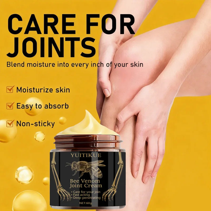 Bee Venom Joint Cream 60g | Fast-Acting Deep Penetrating Relief Joint Relief Cream Zpaxo
