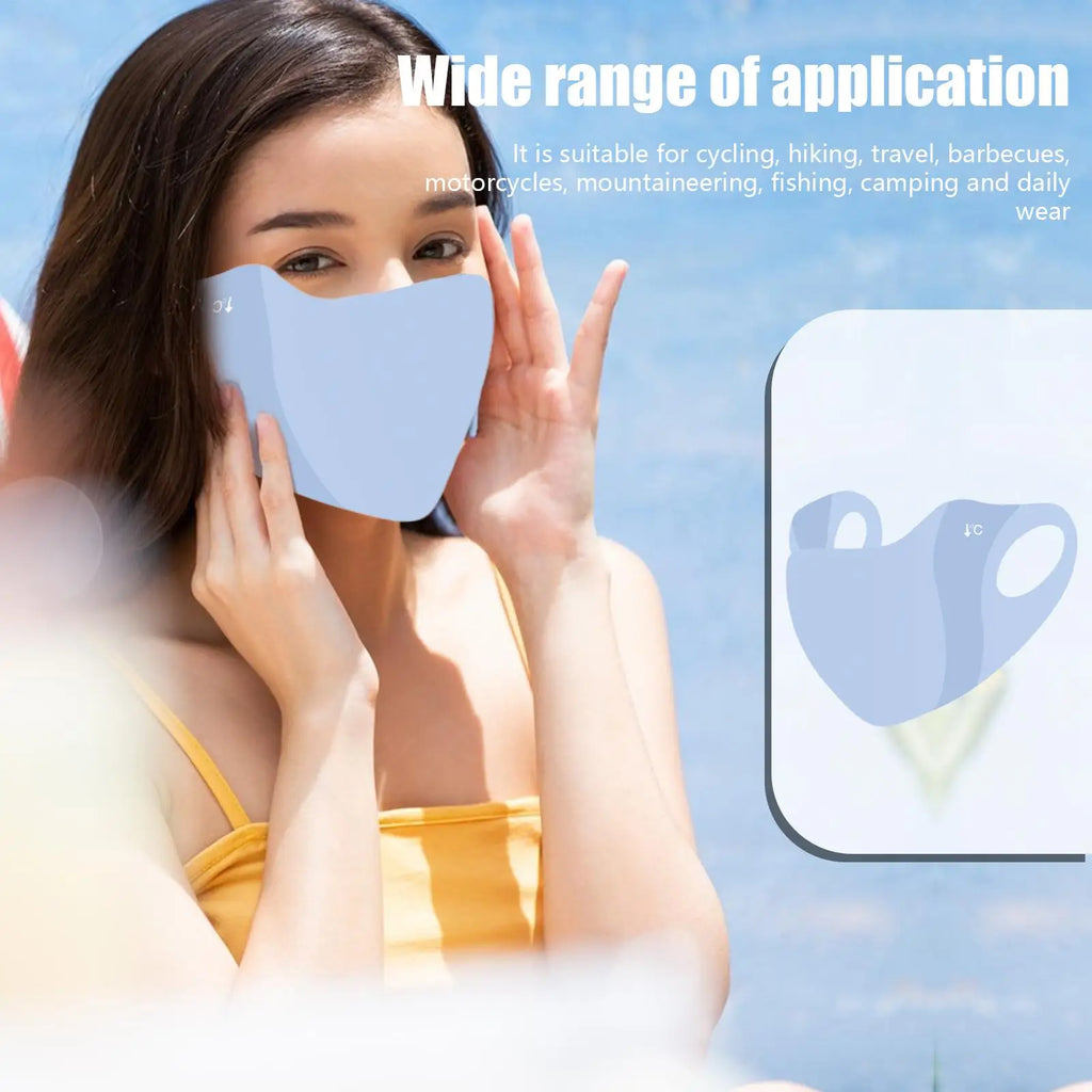 Women's UPF 50+ Ice Silk UV Face Cover – Cooling & Breathable UV Face Cover Zpaxo