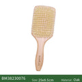 BOOMSLIFE Boar Bristle Hair Brush Square Paddle Scalp Massage Hairbrush USA Oak Wood Comb for Hair Women Barber Beauty Hair Care Zpaxo Boar Bristles