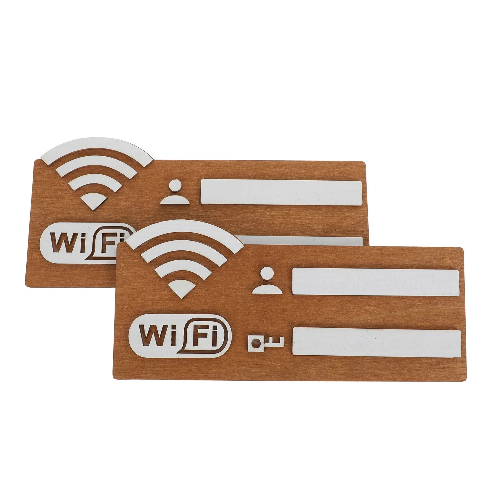 Wooden Wifi Password Sign Wall Hanging Stylish Natural Finish Display