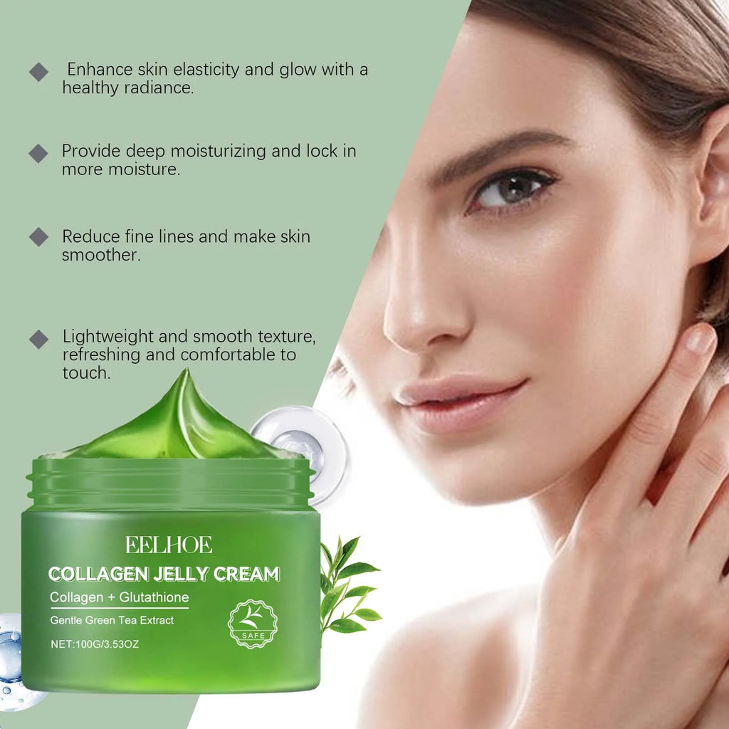 Green Tea Collagen Jelly Cream – Pore Shrinking Moisturizer Facial Jelly Cream Zpaxo