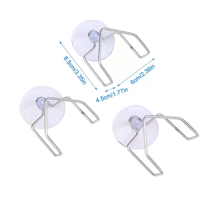 1/2/3Pcs Stainless Steel Drain Rack Suction Cup Cleaning Cloth Shelf Dish Drainer Sponge Holder Sink Kitchen Organizer Zpaxo