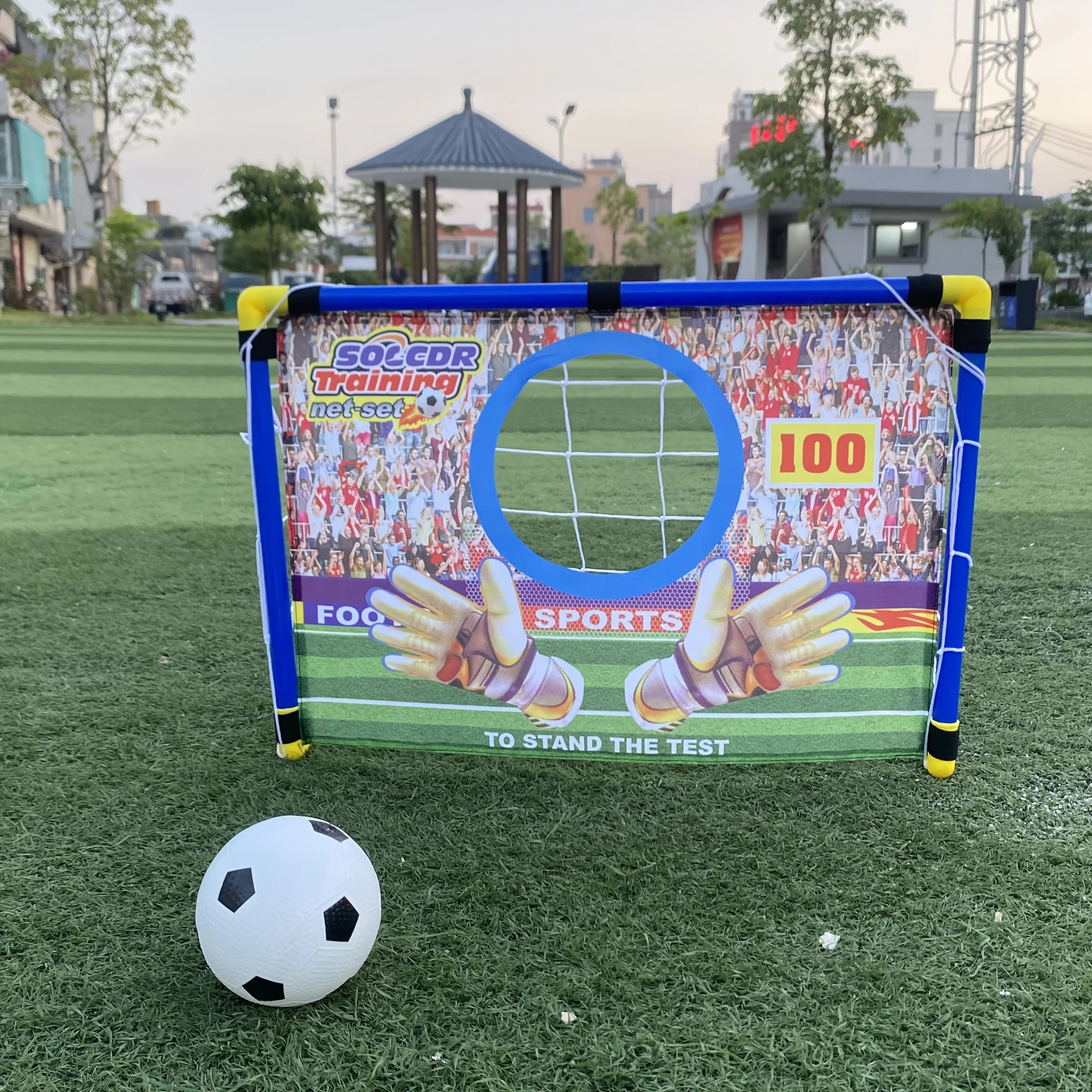 Kids Soccer Portable Children's Goal Net Scoreboard Plastic Indoor