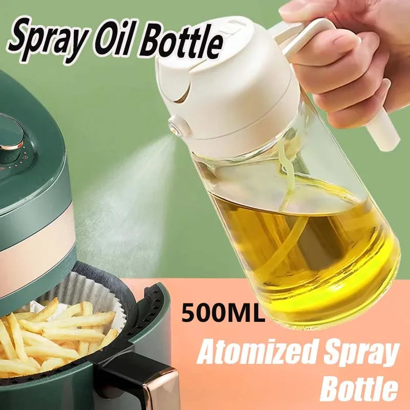 2 in 1 Pour Spray Sprayer Household Kitchen Oils Spray Cooking Olive Oil Dispenser Oil Baking Vinegar Soy Sauce Spray Container Zpaxo