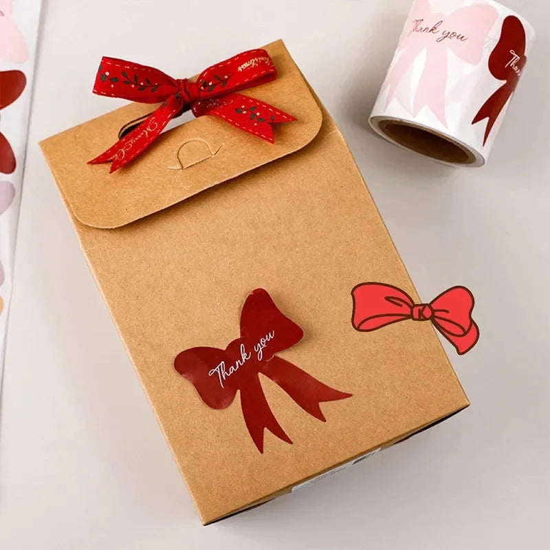 120-Piece Bow-shaped Thank You Stickers Wrapping Seals Bullet Journal