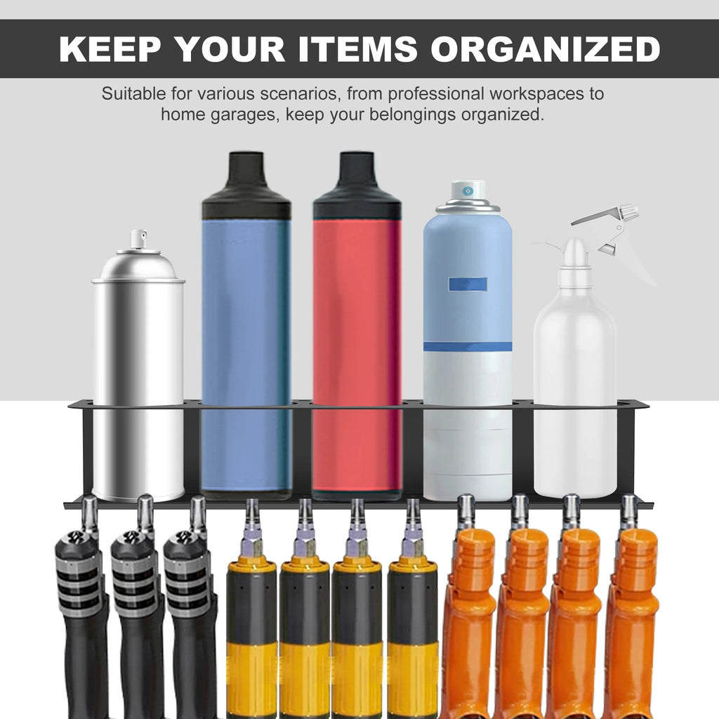 Carbon Steel Aerosol Spray Can Holder Large Opening Wall Mounted Aerosol Spray Organizer Multipurpose Easy Access Aerosol Bottle Zpaxo