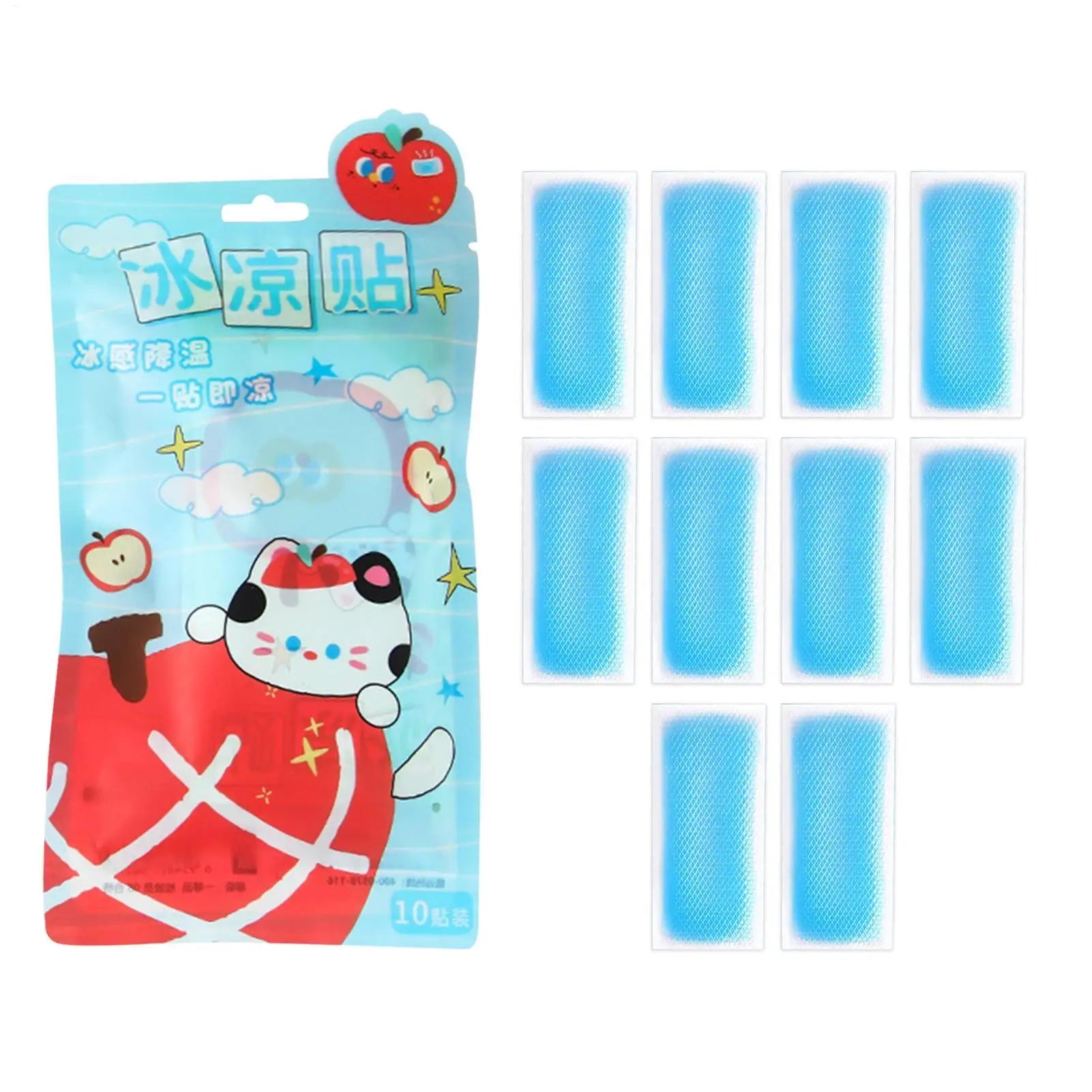Cooling Gel Patches Kids Cartoon Heat Dissipation Ice Pads Portable