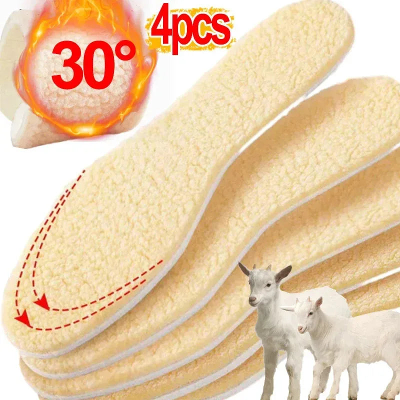 Lamb Fleece Thermal Insoles – Warm Wool Shoe Pads Men & Women