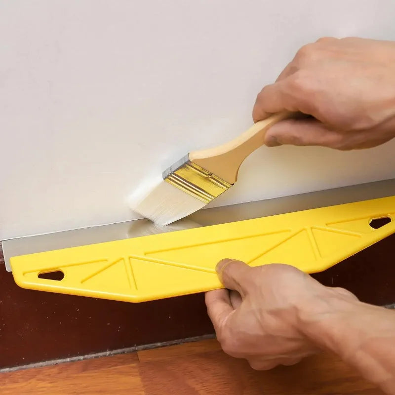 Professional 12-Inch Yellow Paint Shield Ergonomic Handle Precision
