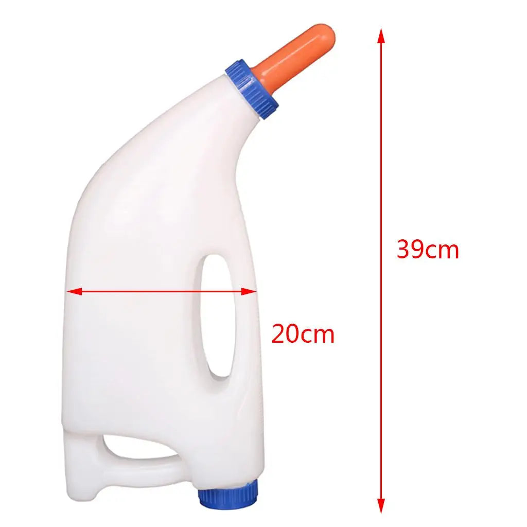 Calf Milk Feeder Bottle with Nipple Sheep Lamb Bottle Holder 2L/4L Screw Set Milking Feeding Replacement Zpaxo