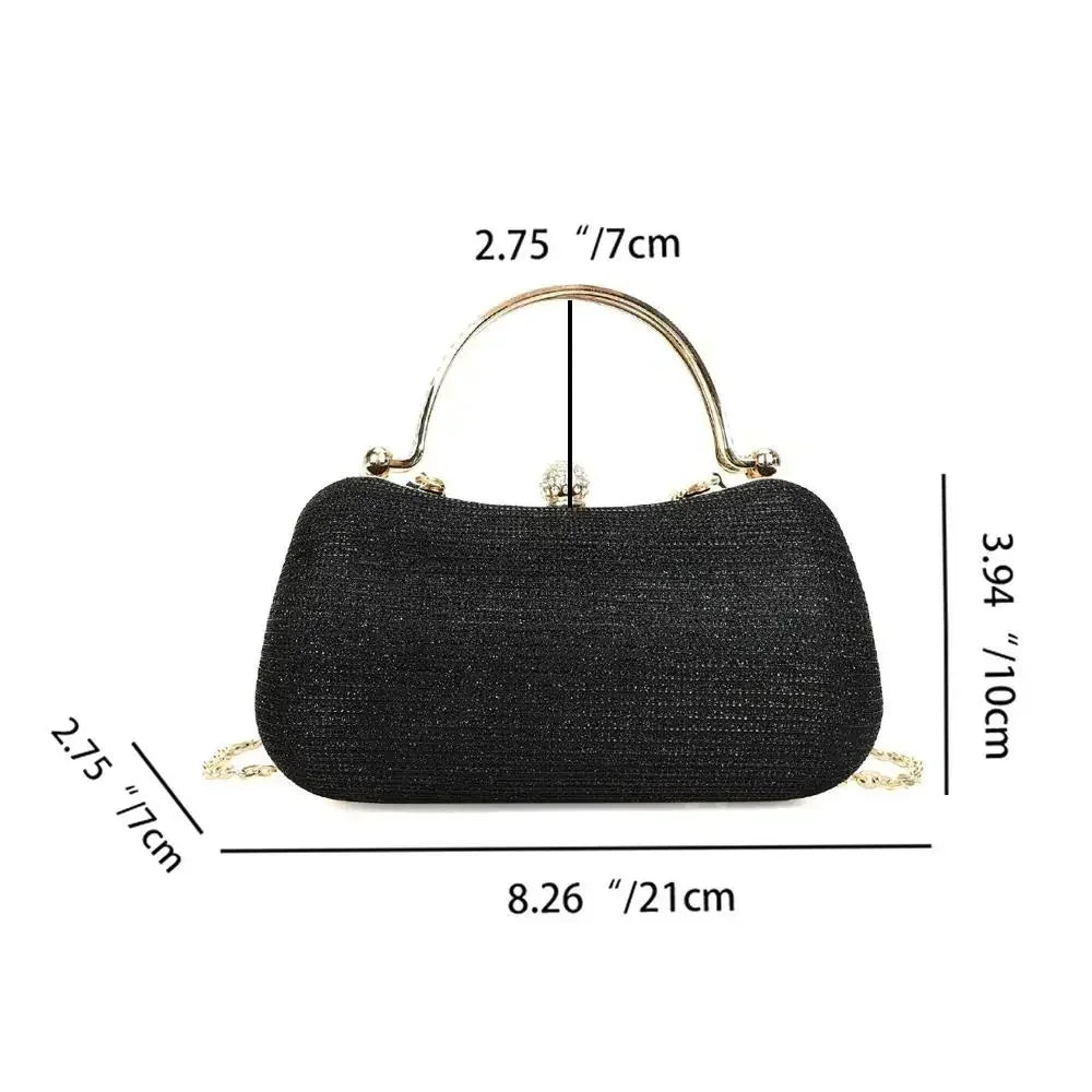 Women's Rhinestone Evening Clutch Bag – Chain Crossbody Handbag Evening Clutch Bag Zpaxo