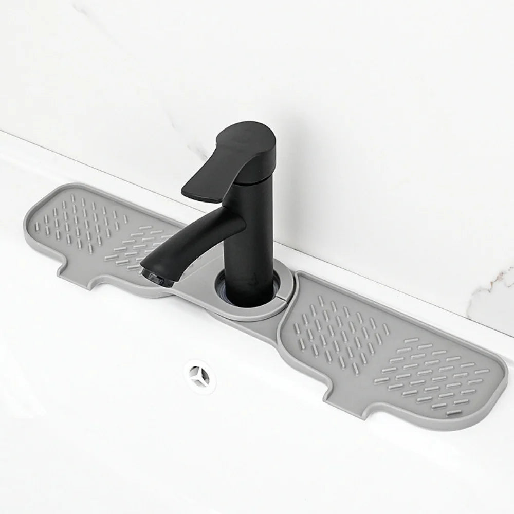 Convenient Silicone Countertop Protector Faucet Absorbent Pad Drip Zpaxo DARK GRAY M