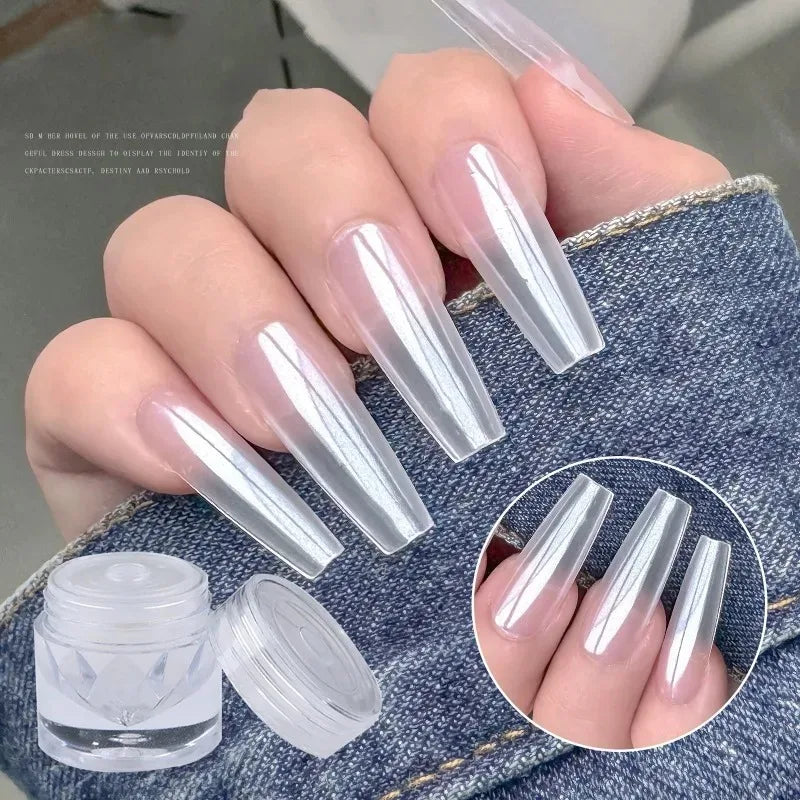 Mirror Plating Crystal Powder Nail Art Gloss Ice Transparent Smooth