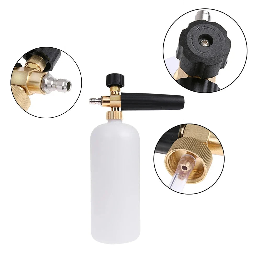 Foam Pot Vehicle Cleaning Adjustable Snow Gun Thick 1 Quick Connector