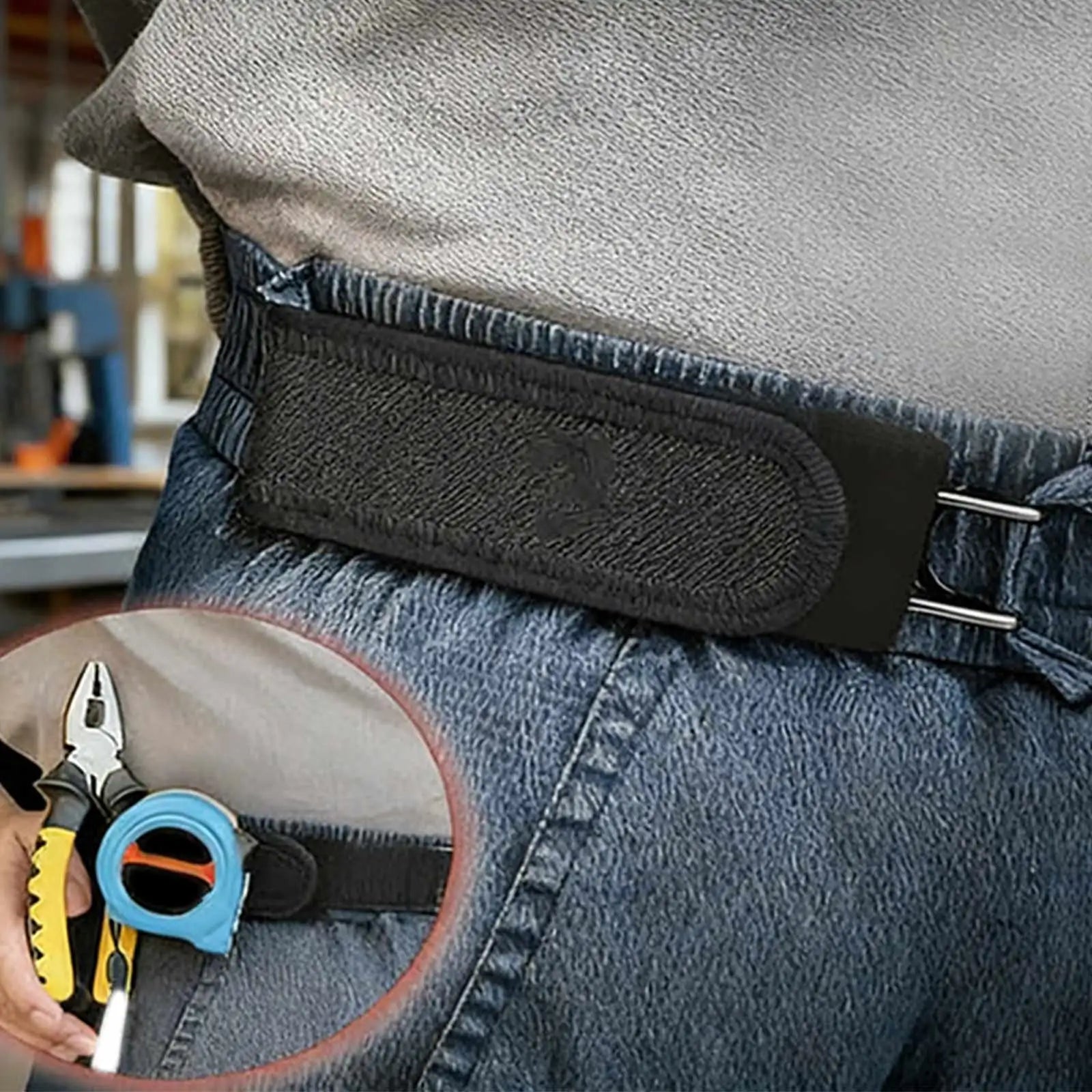 1/2/4PC Buckle-Free Elastic Waist Belt with Metal Hook Adjustable Invisible No-Buckle Design for Men Women Work Travel Outdoor ﻿ Zpaxo