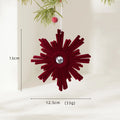 Flocked Burgundy Christmas Hanging Ornament | Holiday Tree Decor