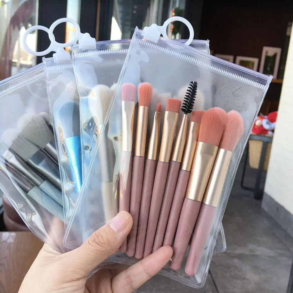 8-Piece Portable Mini Makeup Brush Set – Soft Synthetic Brushes Makeup Brush Set Zpaxo