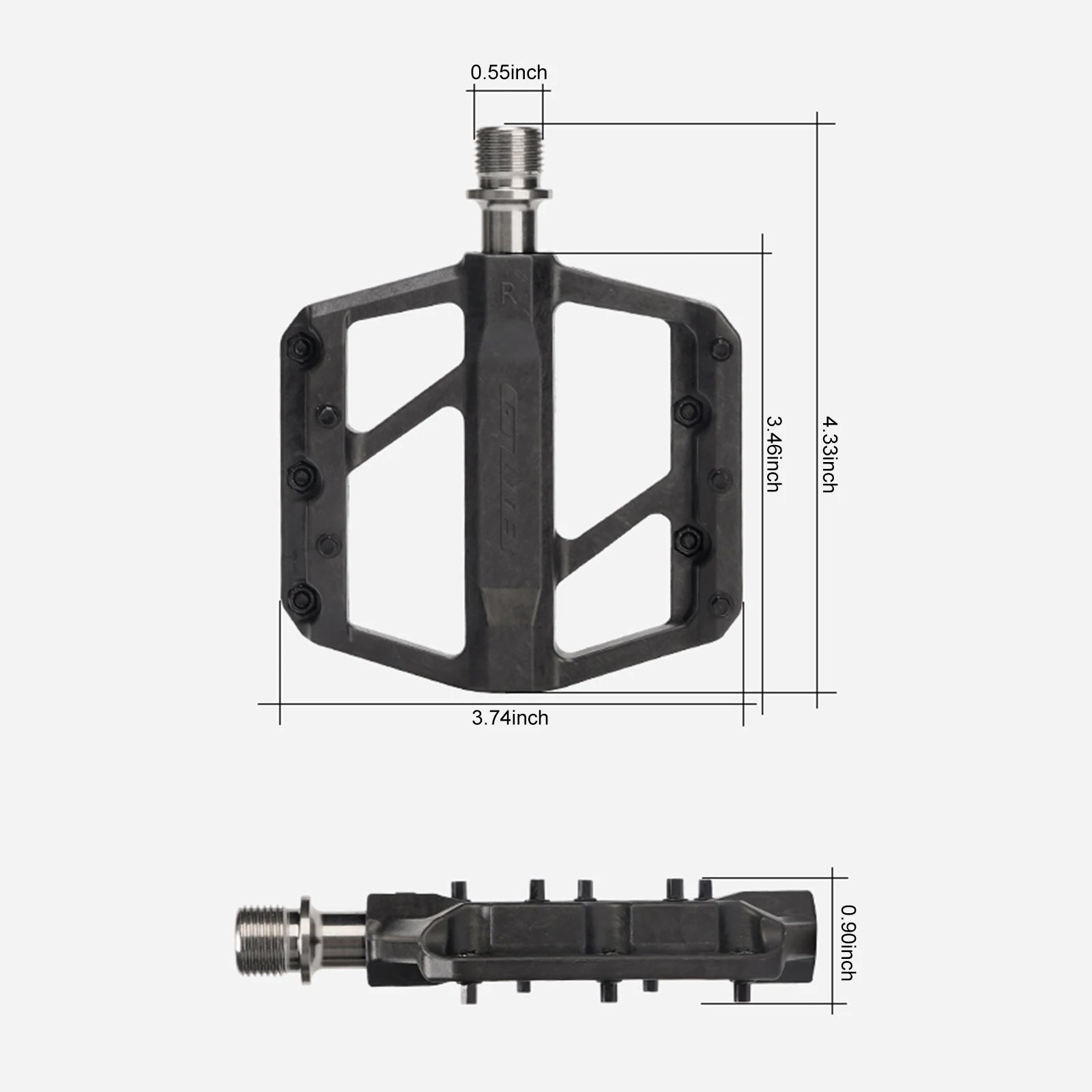 1 Pair Ultralight Mountain Bike Pedals 3 Bearings Titanium Shaft Flat