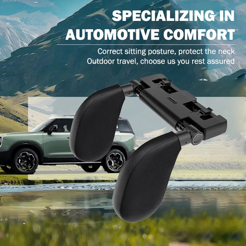 Car Headrest Neck Support Pillow Thickened Memory Foam 180 Rotating Zpaxo