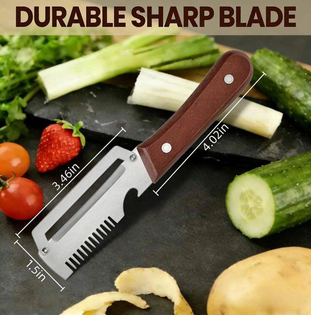 2-in-1 Multi-function Scallion Cutter Bottle Opener Kitchen Vegetable