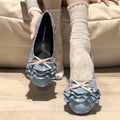 Polka Dot Mary Jane Shoes Women Sweet Ruffle Internal Elevation
