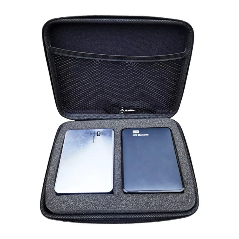 Hard Shockproof Carry Bag Two 2 5-inch Drives Storage Sponge Foam Zpaxo