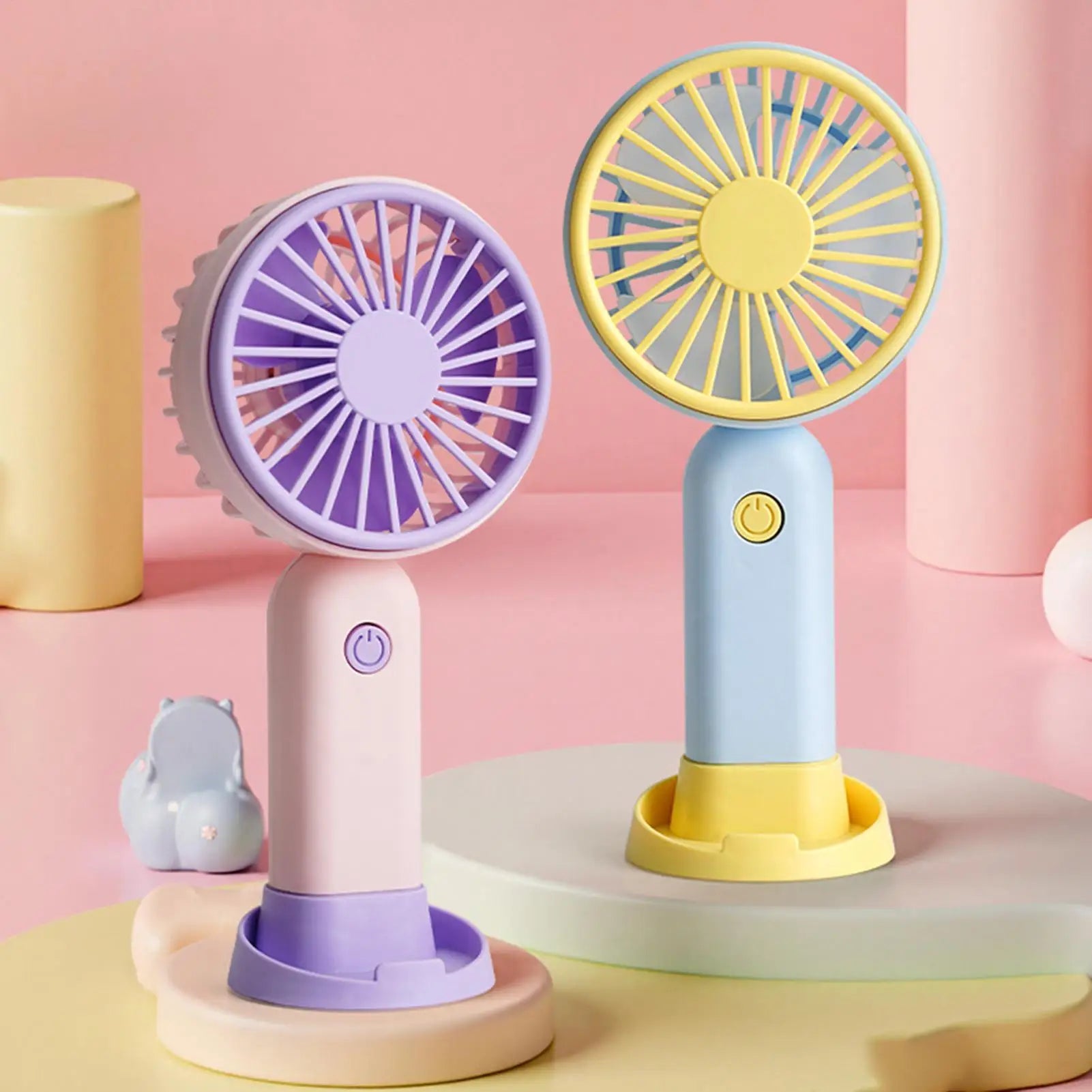 Portable Handheld Fan Rechargeable 3 Speed Ultra Quiet Mini Pocket