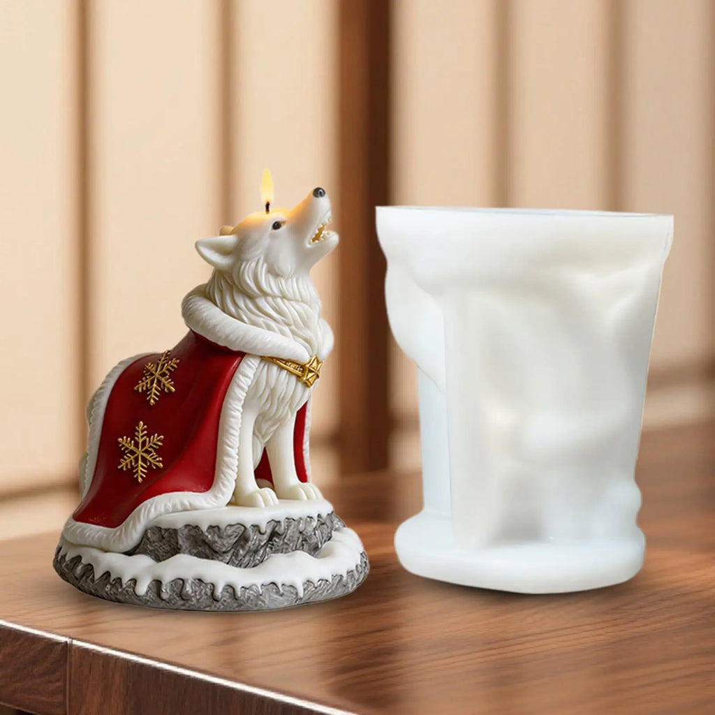 Dog Candle Mold Animal Epoxy Casting Mould 3D Soap Wax Cake DIY Home