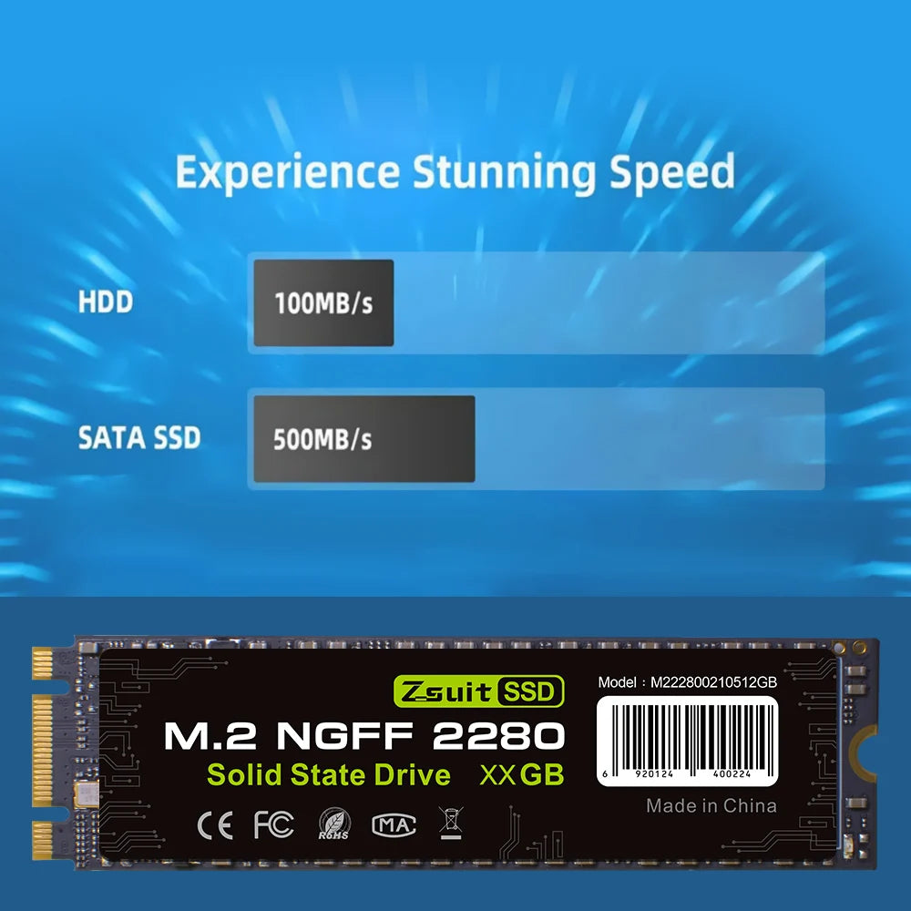 Z-suite Hot SSD M2 NGFF 2280 SATA3 M2 SSD 512GB 1TB Hard Disk SSD Computer Internal Hard Disk For Desktops Laptop SSD Hdd Drives Zpaxo