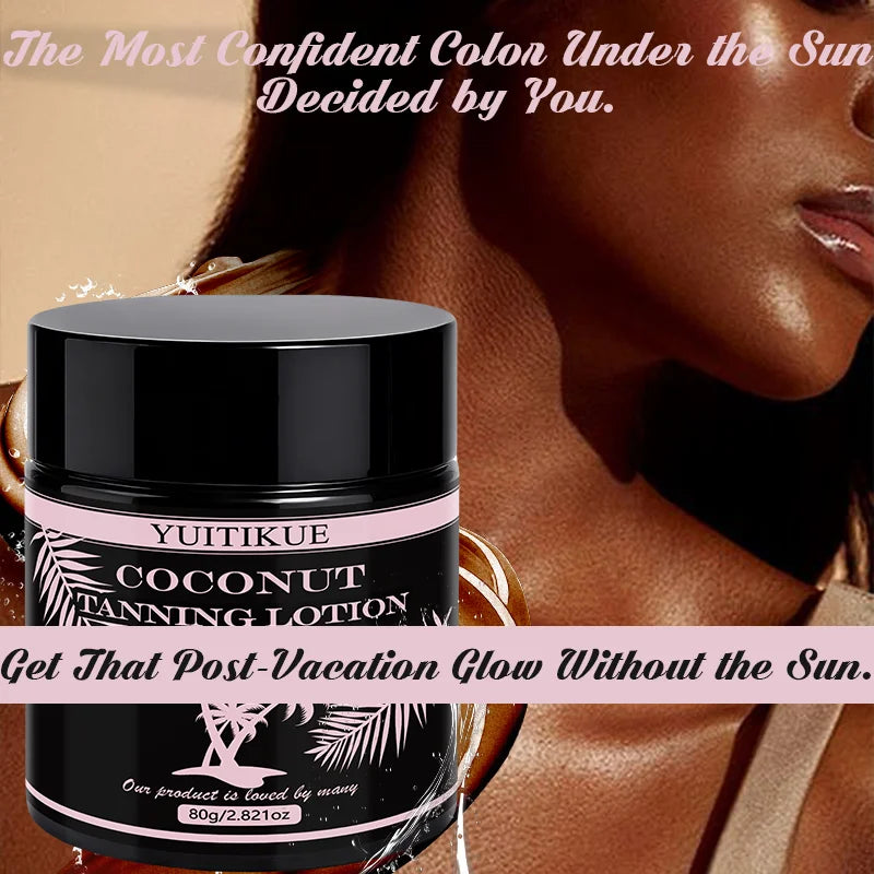 YUITIKUE Natural Coconut Sunless Tanner | Glowing Bronze Sunless Self Tanner Zpaxo