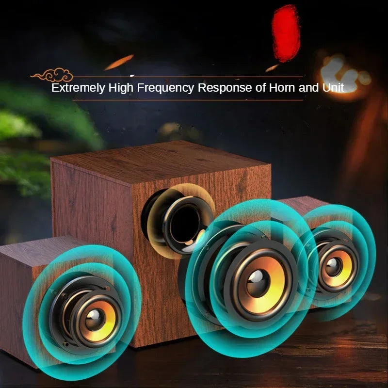 Computer Audio Full Set of Wired Outside The Loudspeaker Active Living Room Heavy Subwoofer Large Volume Professional Zpaxo