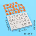 Alphabet Number Silicone Mold Cake Decorating Uppercase Lowercase Letter Fondant Chocolate Candy Sugarcraft Baking Mould Zpaxo 50-789-B