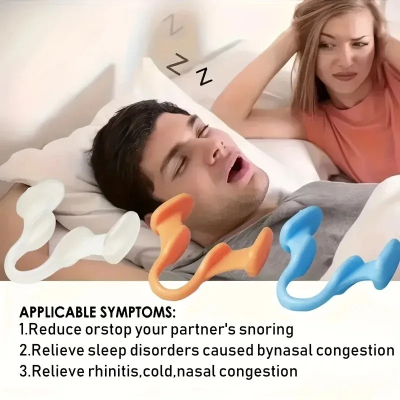 Anti-snoring Nose Clip Silicone Breathing Aid Swimmers Sleep Nasal