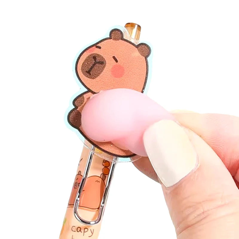 Cartoon Capybara Butt Pressing Neutral Pen Funny Writing Pens