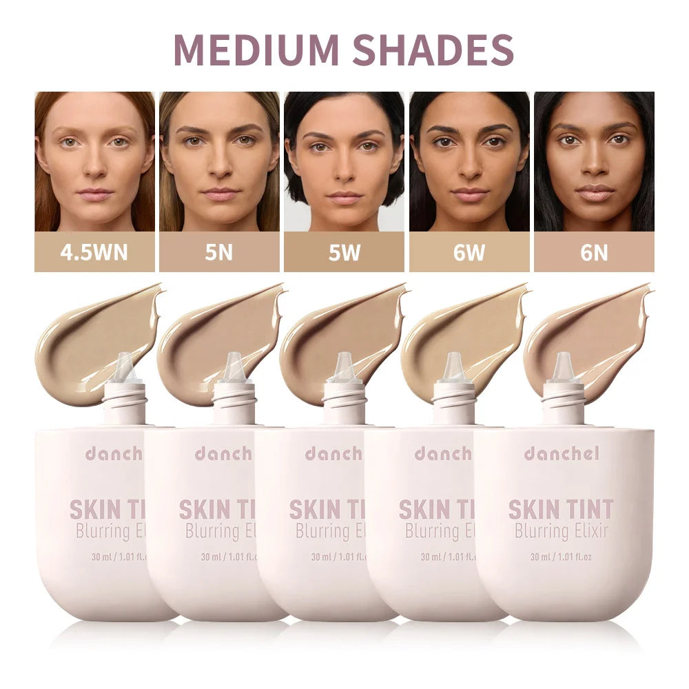 Skin Tint Blurring Elixir Foundation 24 Colors Concealer Blur Pores Fine Lines Long Lasting Hydrating Makeup For All Skin Tone Zpaxo